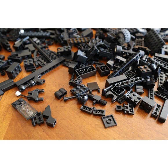 2 lbs. Pounds 8oz Mixed Lot Lego Bulk Black Bricks Pieces Plates Blocks - Picture 8 of 16